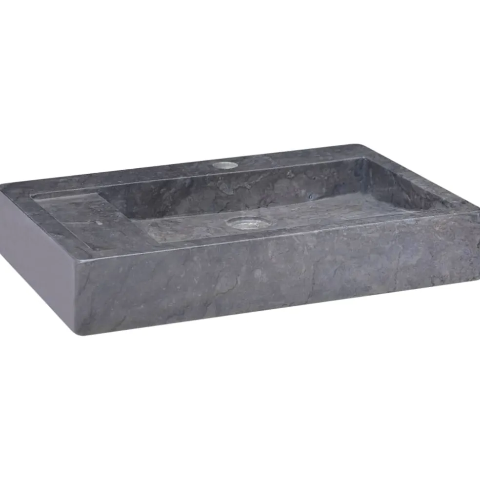 vidaXL Gootsteen 40x40x10 cm marmer grijs