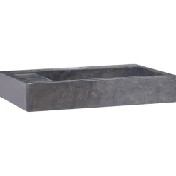 vidaXL Gootsteen 40x40x10 cm marmer grijs
