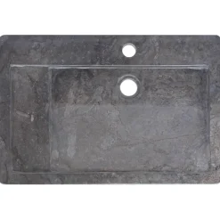 vidaXL Gootsteen 40x40x10 cm marmer grijs