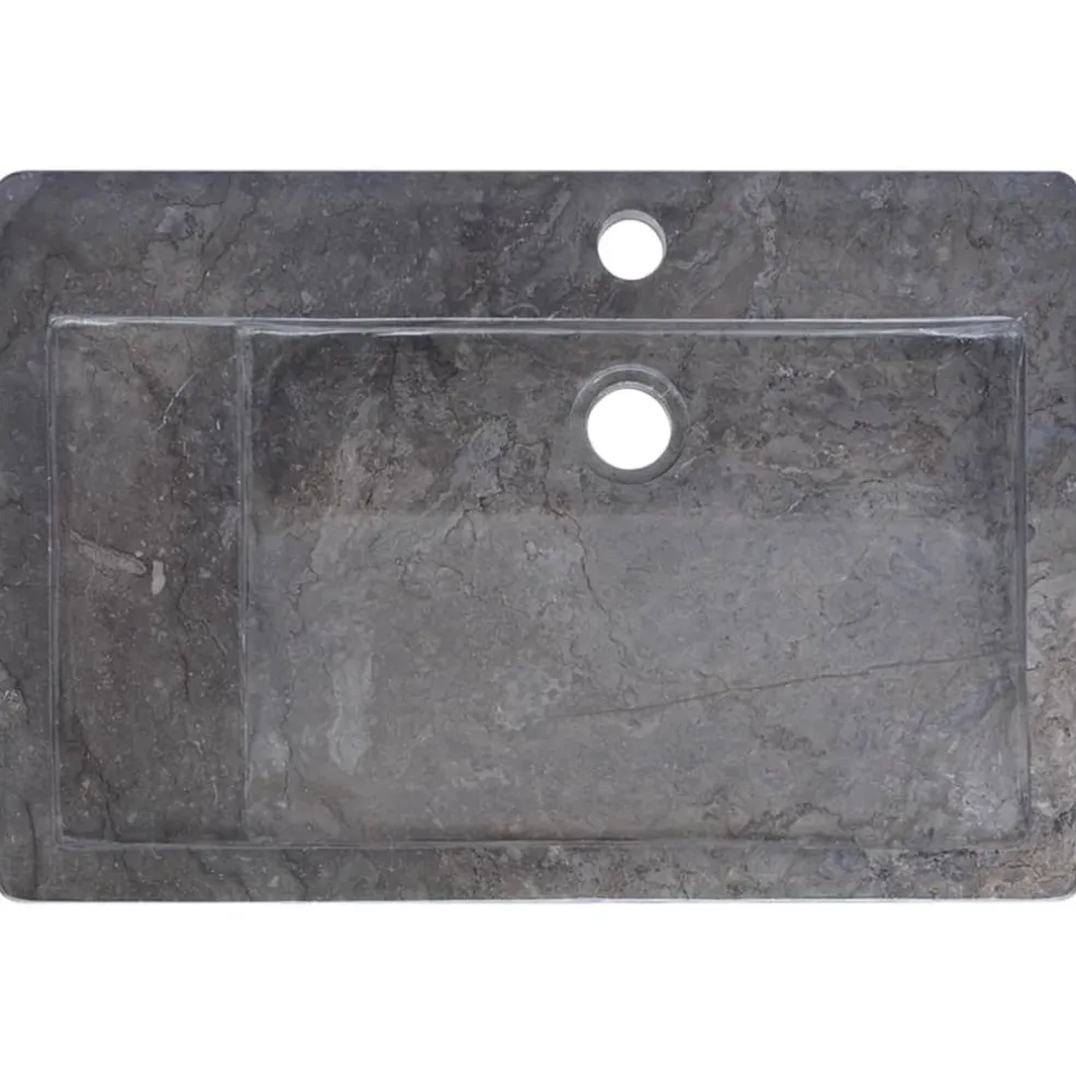 vidaXL Gootsteen 40x40x10 cm marmer grijs