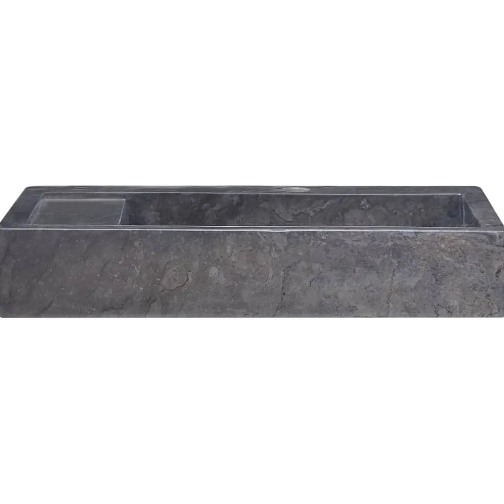 vidaXL Gootsteen 58x39x10 cm marmer zwart