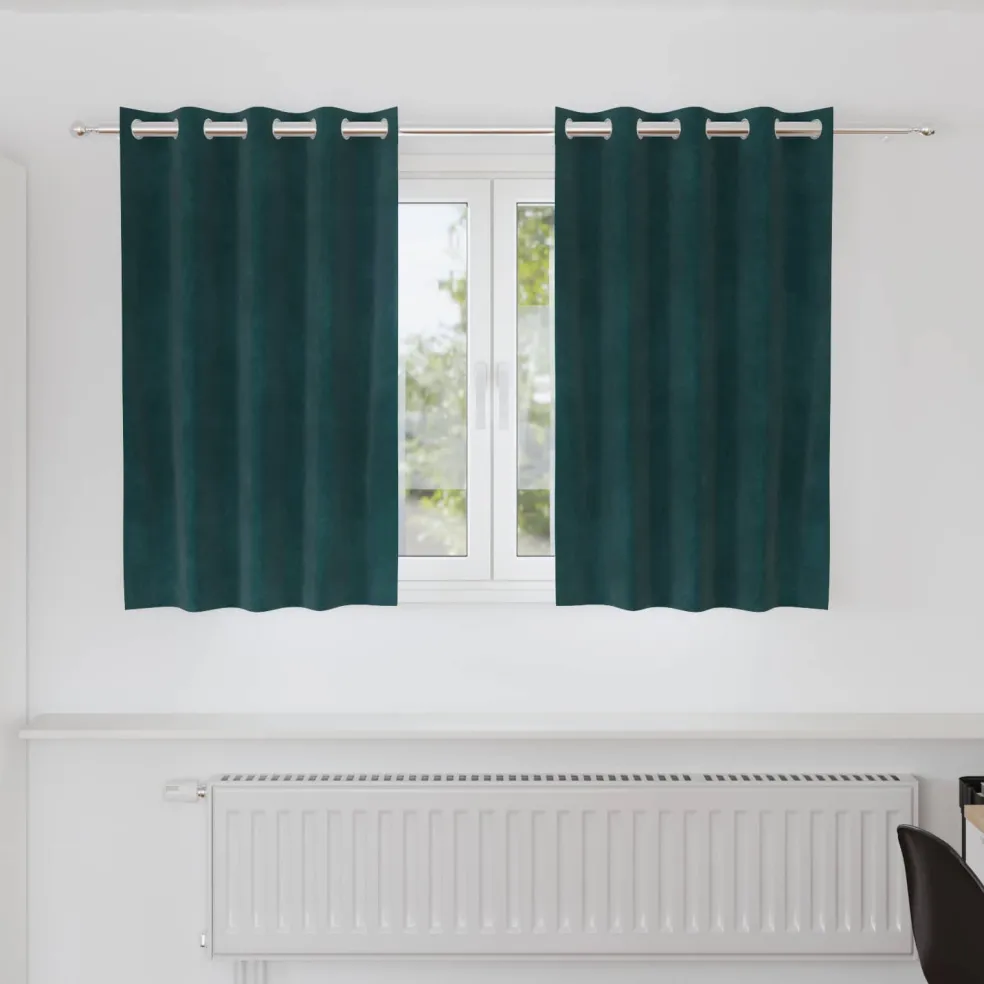 vidaXL Gordijnen 2 st Donkergroen 140 x 140 cm fluweel