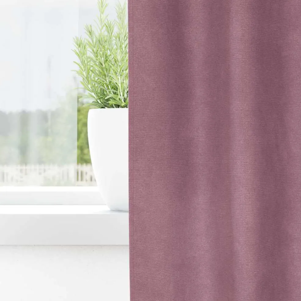 vidaXL Gordijnen 2 st Donkerroze 140 x 140 cm fluweel