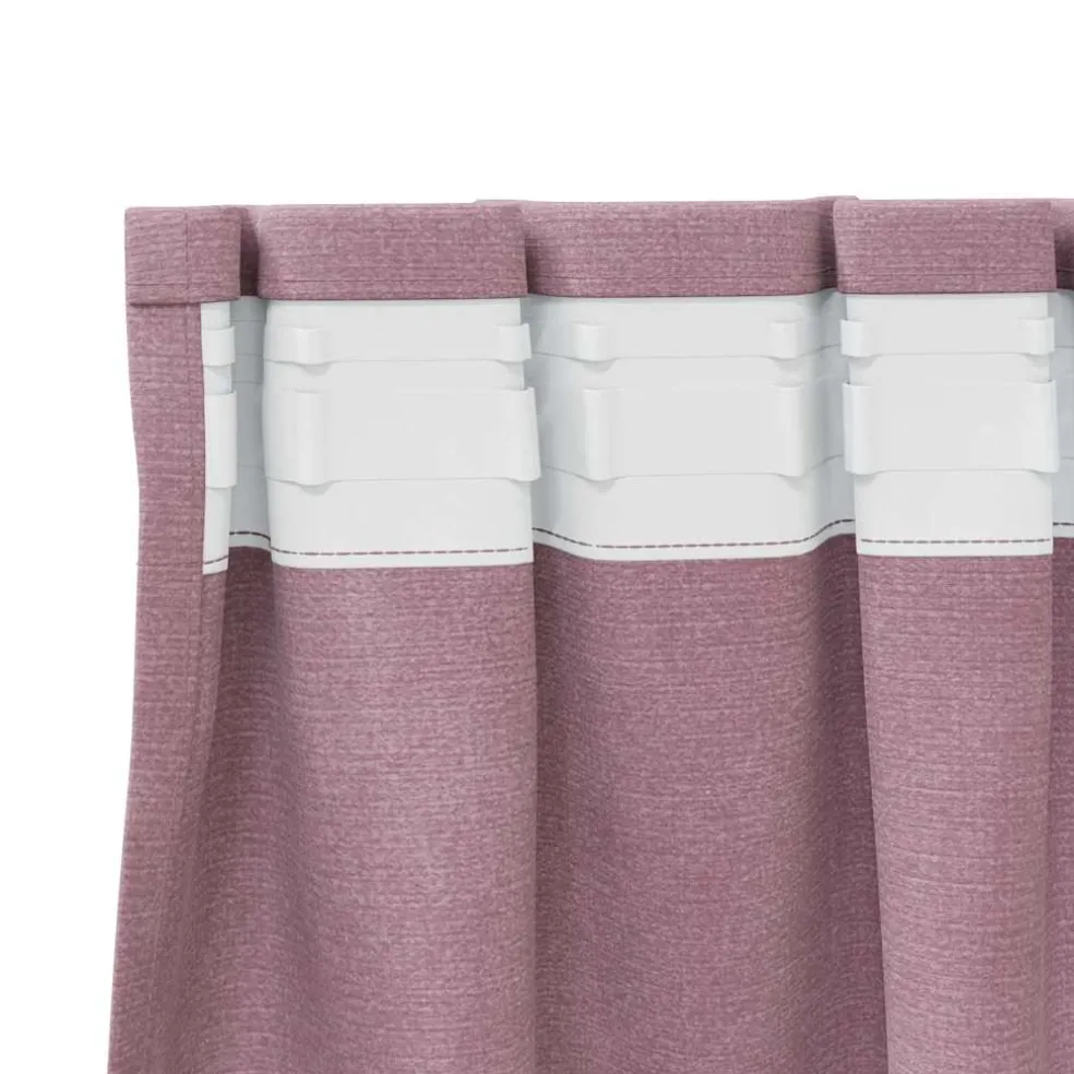 vidaXL Gordijnen 2 st Donkerroze 140 x 140 cm fluweel
