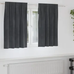 vidaXL Gordijnen 2 st Lichtgrijs 140 x 140 cm fluweel