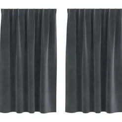 vidaXL Gordijnen 2 st Lichtgrijs 140 x 140 cm fluweel