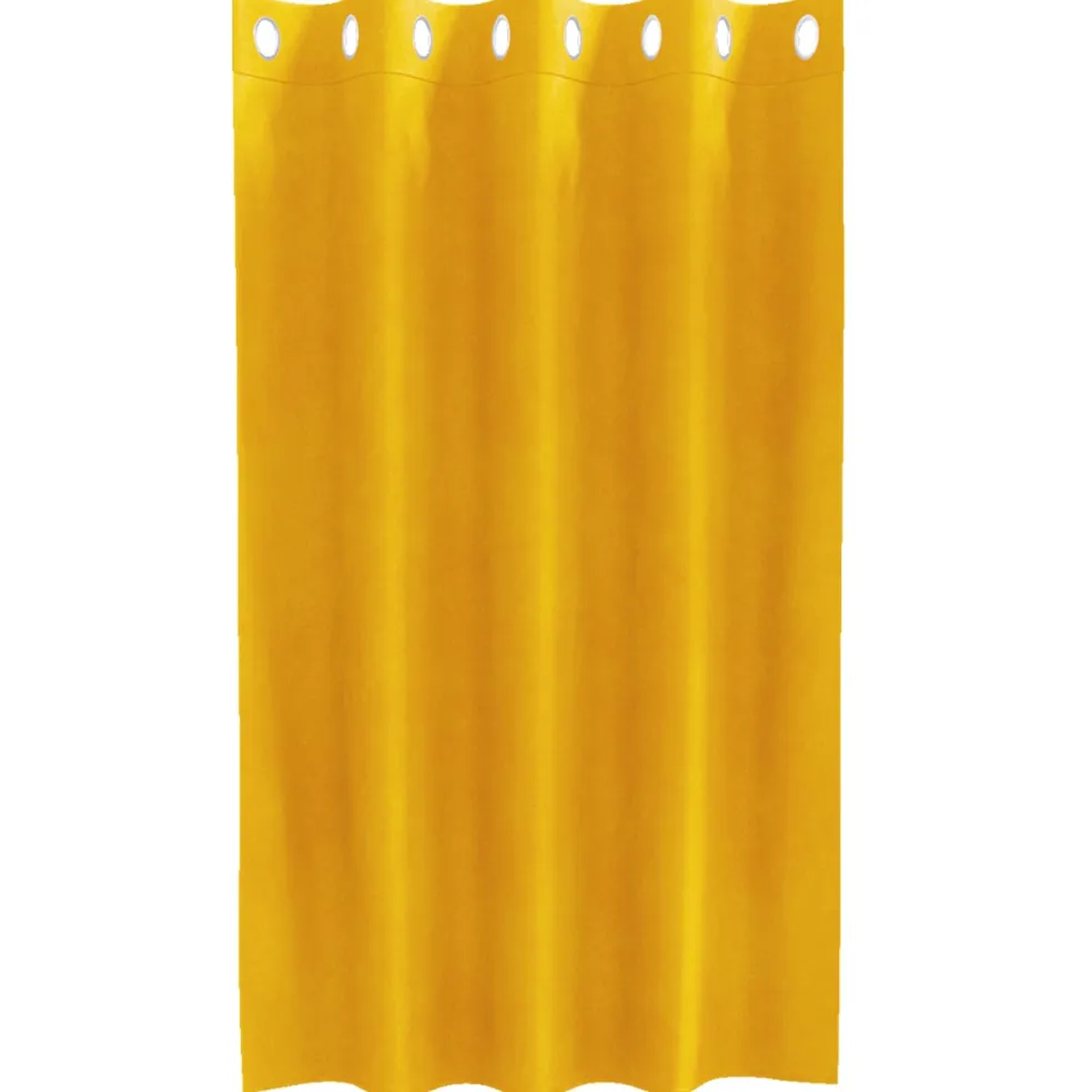 vidaXL Gordijnen 2 st Mosterdgeel 140 x 140 cm fluweel