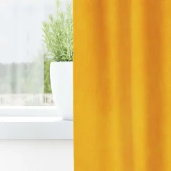 vidaXL Gordijnen 2 st Mosterdgeel 140 x 140 cm fluweel
