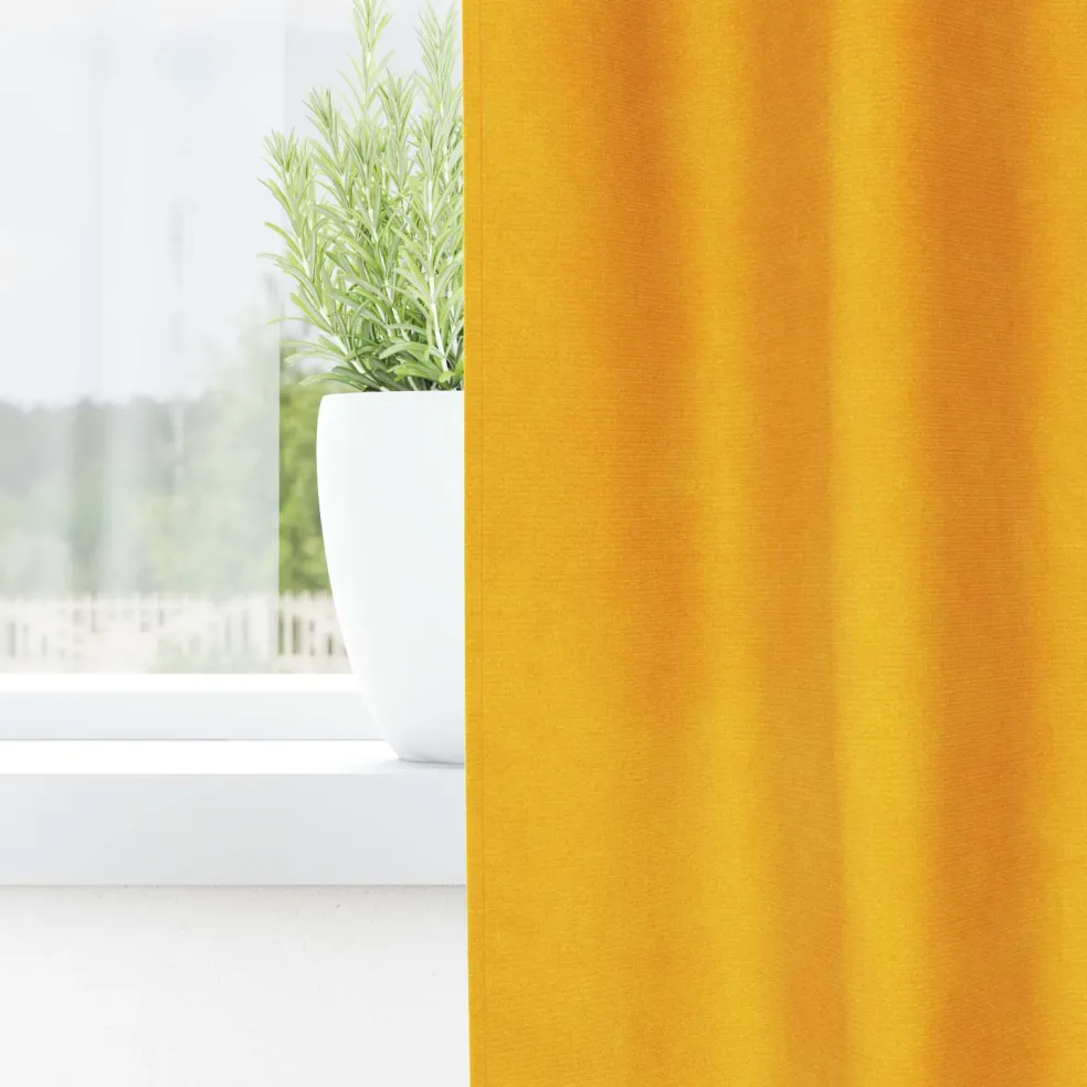 vidaXL Gordijnen 2 st Mosterdgeel 140 x 140 cm fluweel