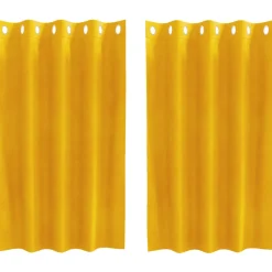 vidaXL Gordijnen 2 st Mosterdgeel 140 x 140 cm fluweel