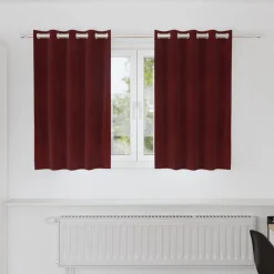 vidaXL Gordijnen 2 st Wijnrood 140 x 140 cm fluweel