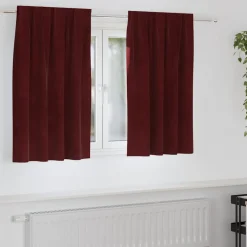 vidaXL Gordijnen 2 st Wijnrood 140 x 140 cm fluweel