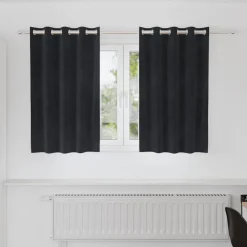 vidaXL Gordijnen 2 st Zwart 140 x 140 cm fluweel
