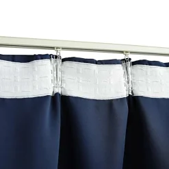 vidaXL Gordijnen verduisterend met haken 2 st 140x175 cm blauw