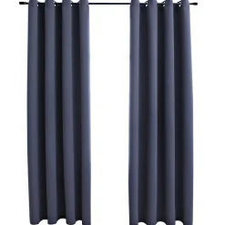 vidaXL Gordijnen verduisterend met ringen 2 st 140x175 cm antraciet