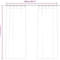vidaXL Gordijnen verduisterend 2 st met haken 140x175 cm fluweel roze