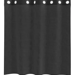 vidaXL Gordijnen voile met doorvoertules 2 st 140x140 cm zwart