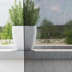 vidaXL Gordijnen voile met doorvoertules 2 st 140x140 cm zwart