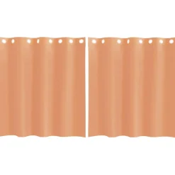 vidaXL Gordijnen voile met doorvoertules 2 st terracotta