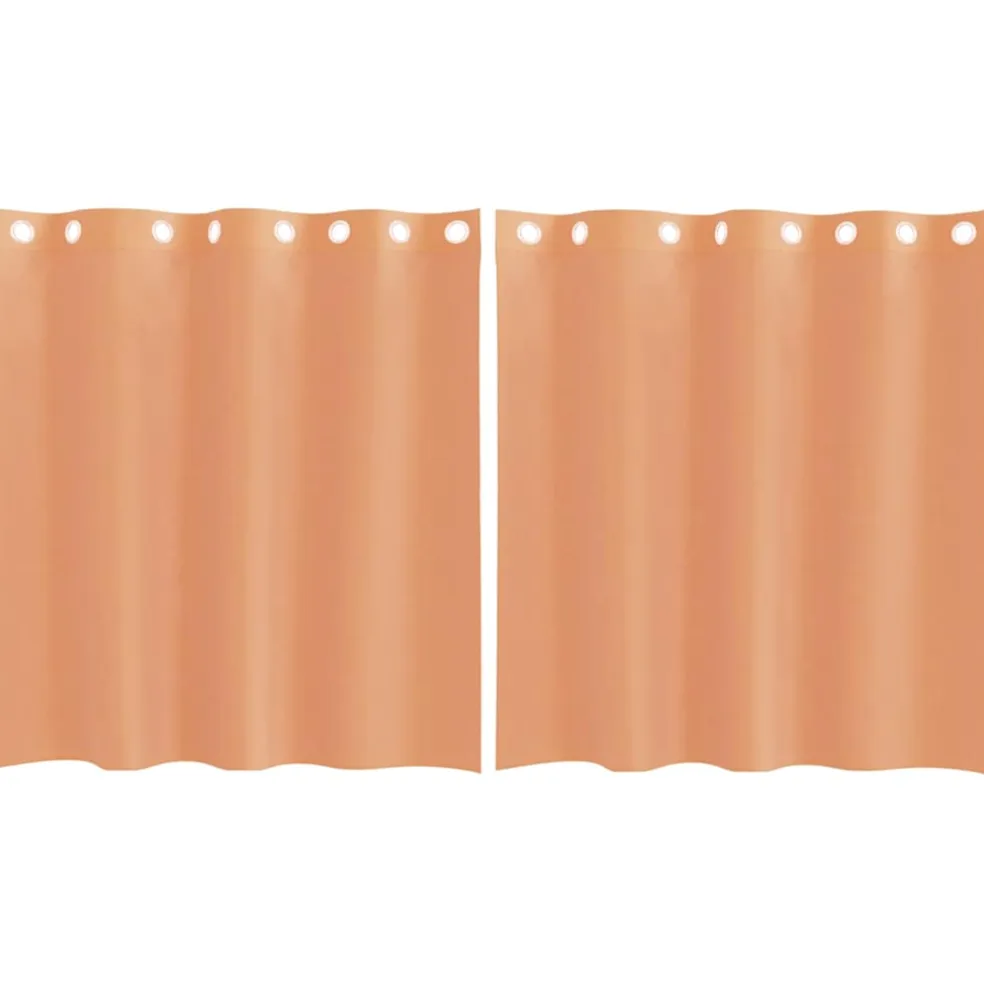 vidaXL Gordijnen voile met doorvoertules 2 st terracotta