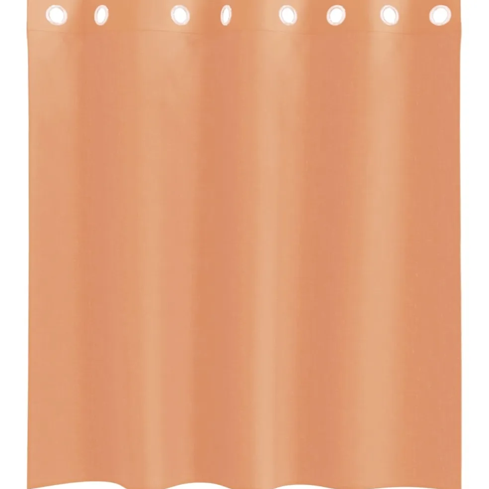 vidaXL Gordijnen voile met doorvoertules 2 st terracotta