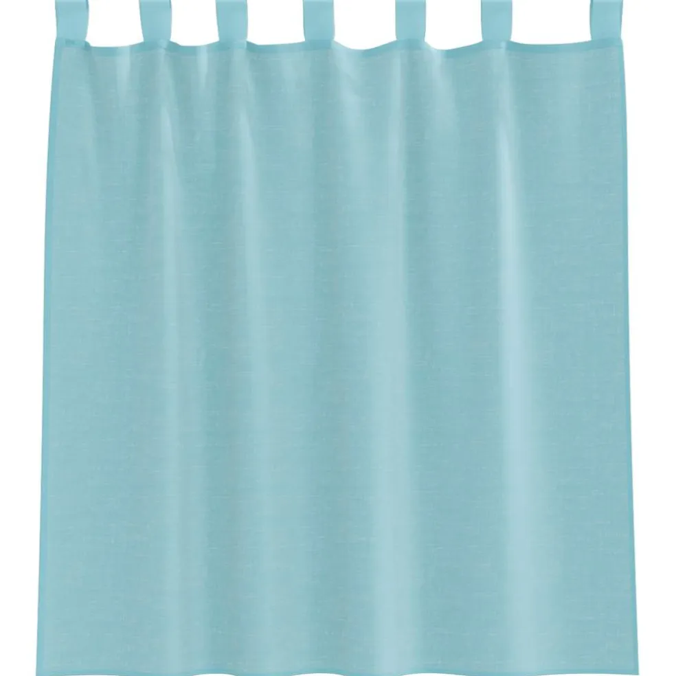 vidaXL Gordijnen Voile met lussen 2 st 140x140 cm turkoois