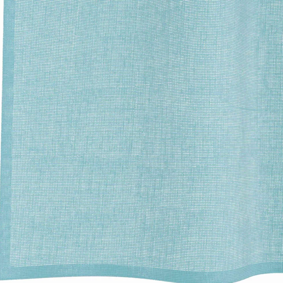 vidaXL Gordijnen Voile met lussen 2 st 140x140 cm turkoois