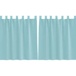 vidaXL Gordijnen Voile met lussen 2 st 140x140 cm turkoois