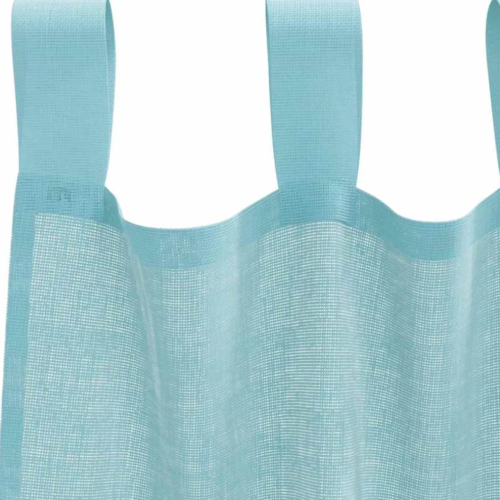 vidaXL Gordijnen Voile met lussen 2 st 140x140 cm turkoois