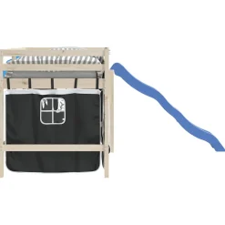 vidaXL Gordijnen voor hoogslaper polyester blauw