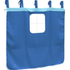 vidaXL Gordijnen voor hoogslaper met tunnel en toren blauw