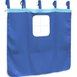 vidaXL Gordijnen voor hoogslaper met toren polyester blauw
