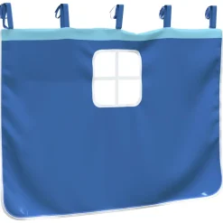 vidaXL Gordijnen voor hoogslaper met toren polyester blauw