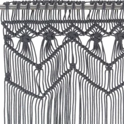 vidaXL Gordijn macramé 140x240 cm katoen antraciet