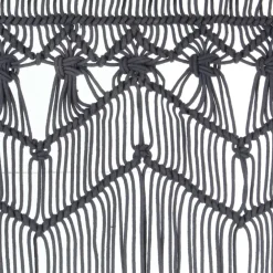 vidaXL Gordijn macramé 140x240 cm katoen antraciet