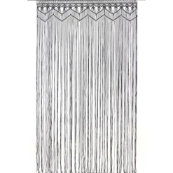 vidaXL Gordijn macramé 140x240 cm katoen antraciet