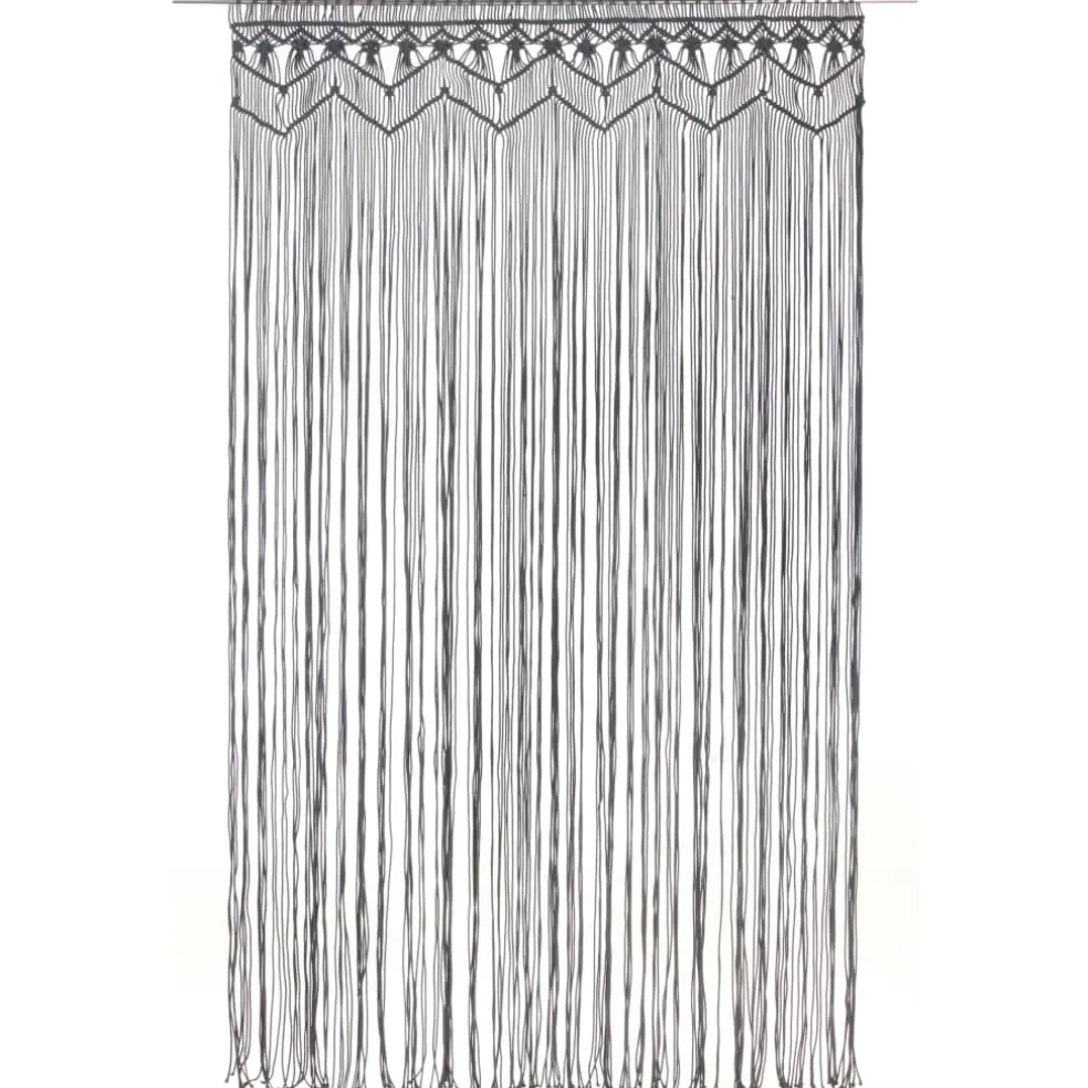 vidaXL Gordijn macramé 140x240 cm katoen antraciet