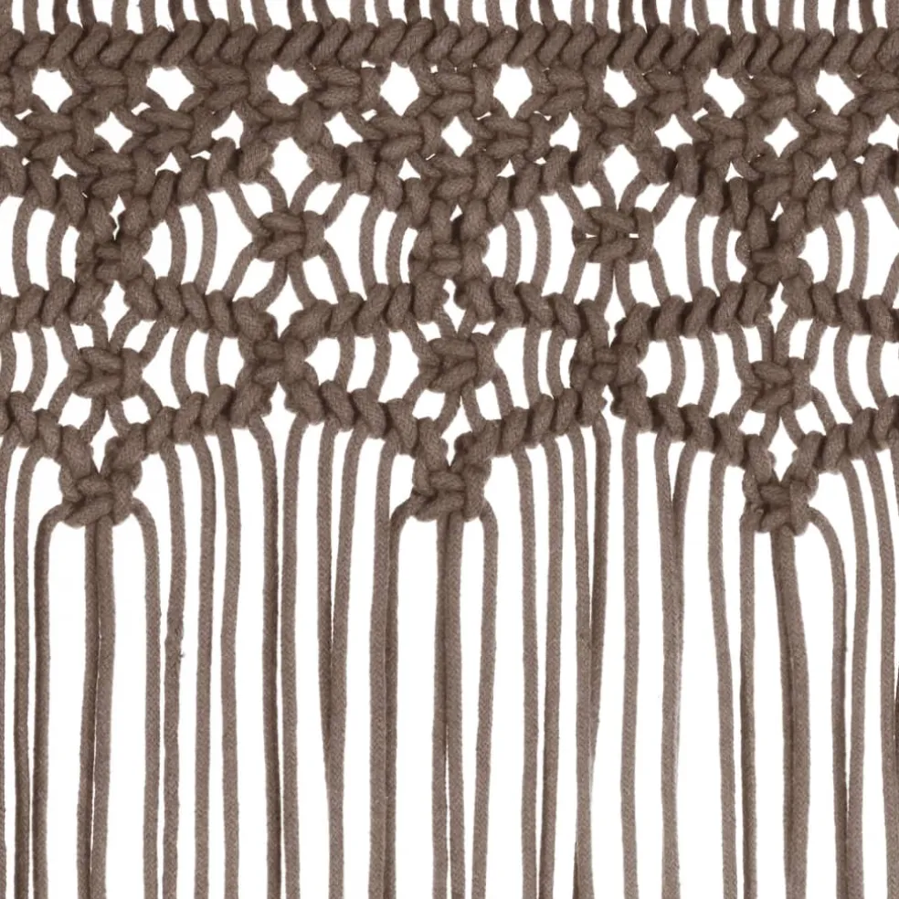 vidaXL Gordijn macramé 140x240 cm katoen taupe
