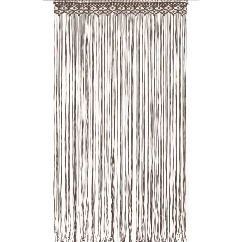 vidaXL Gordijn macramé 140x240 cm katoen taupe