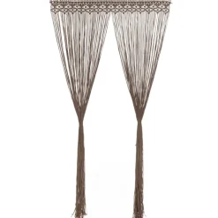 vidaXL Gordijn macramé 140x240 cm katoen taupe