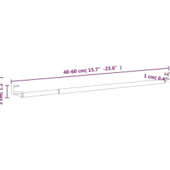 vidaXL Gordijnrails 2 st 40-60 cm aluminium wit en zilverkleurig