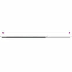vidaXL Gordijnrails 2 st 40-60 cm aluminium wit en zilverkleurig