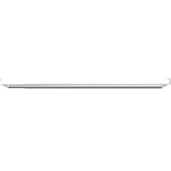 vidaXL Gordijnrails 2 st 40-60 cm aluminium wit en zilverkleurig