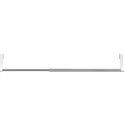 vidaXL Gordijnrails 2 st 40-60 cm aluminium wit en zilverkleurig