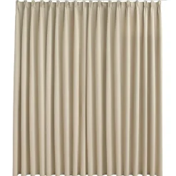 vidaXL Gordijn verduisterend met haken 290x245 cm beige