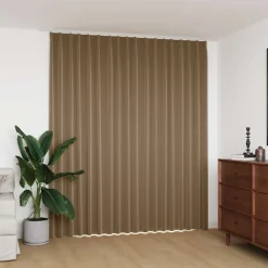 vidaXL Gordijn verduisterend met haken 290x245 cm taupe