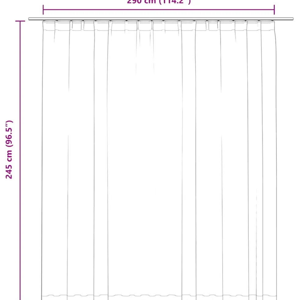 vidaXL Gordijn verduisterend met haken 290x245 cm taupe