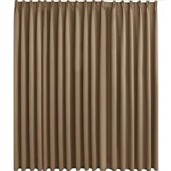 vidaXL Gordijn verduisterend met haken 290x245 cm taupe