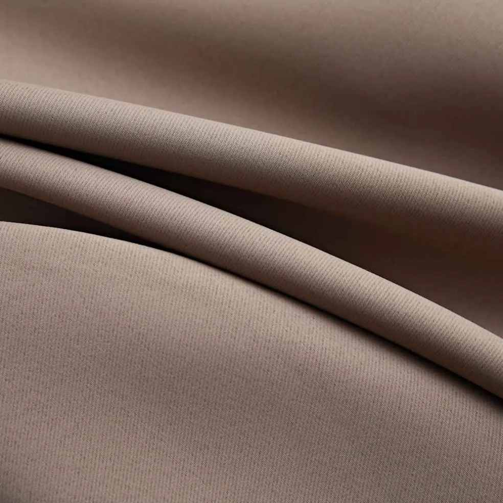 vidaXL Gordijn verduisterend met metalen ringen 2 st 140x175 cm taupe