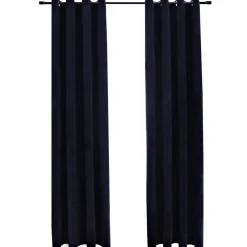 vidaXL Gordijn verduisterend met ringen 2 st 140x175 cm fluweel zwart